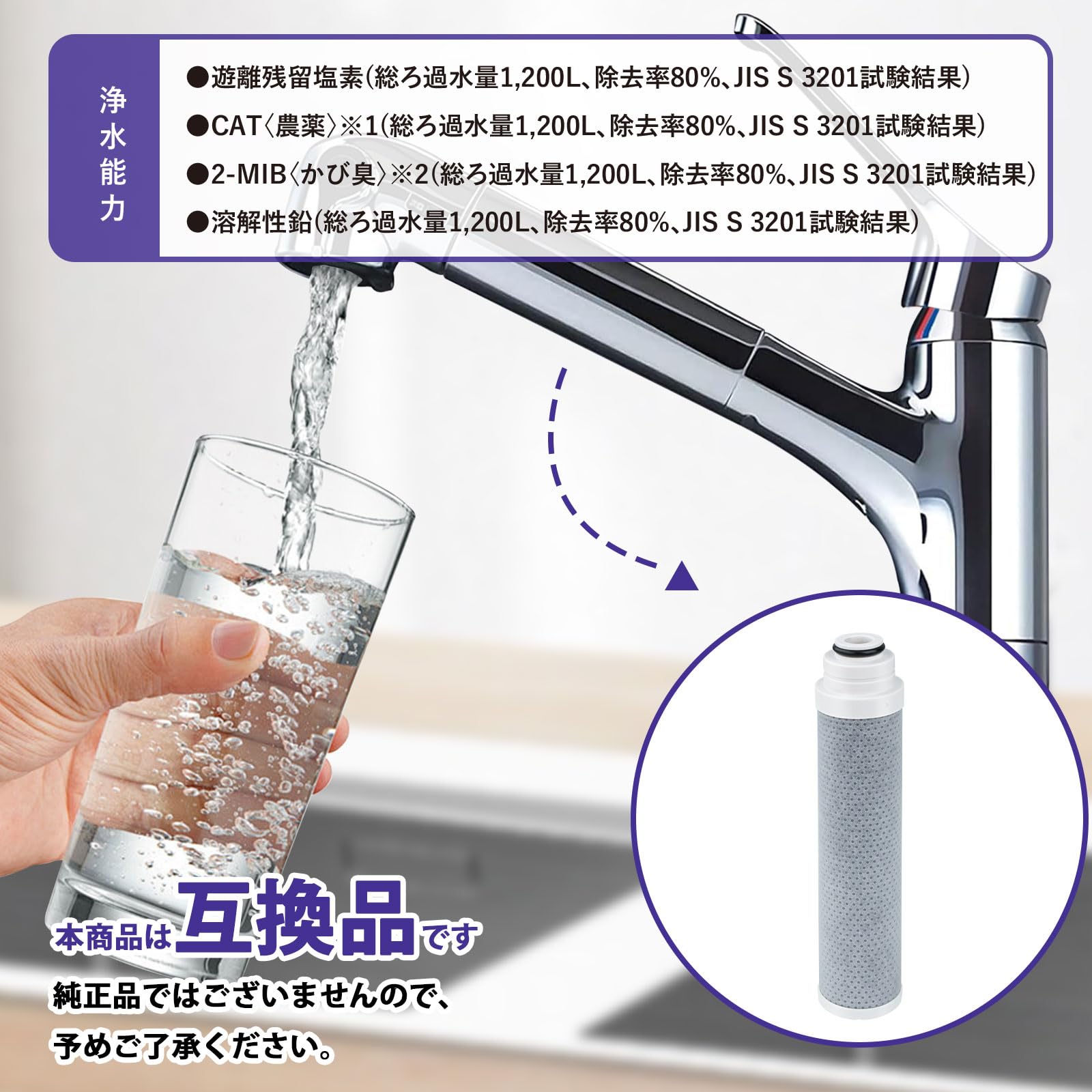 浄水器交換カートリッジ JC0032UG 標準タイプ 5個 Amazon | AOUTK 浄水器交換カートリッジ 標準タイプ jc0032ug